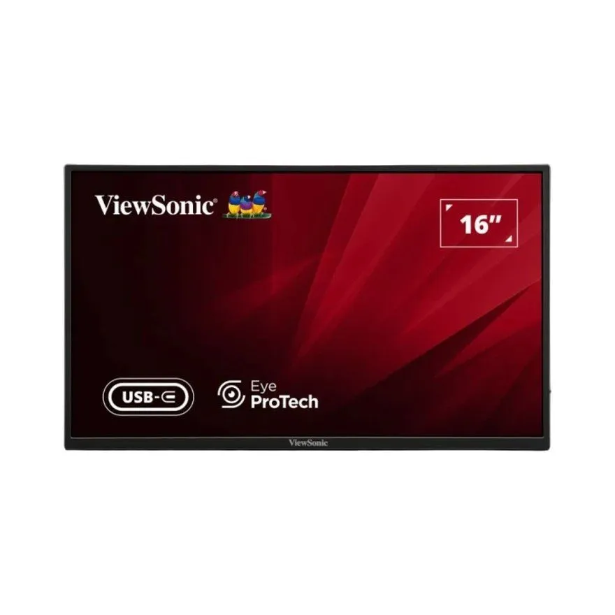 Monitor ViewSonic 16'' VA1650 Full HD IPS USB-C HDMI Black