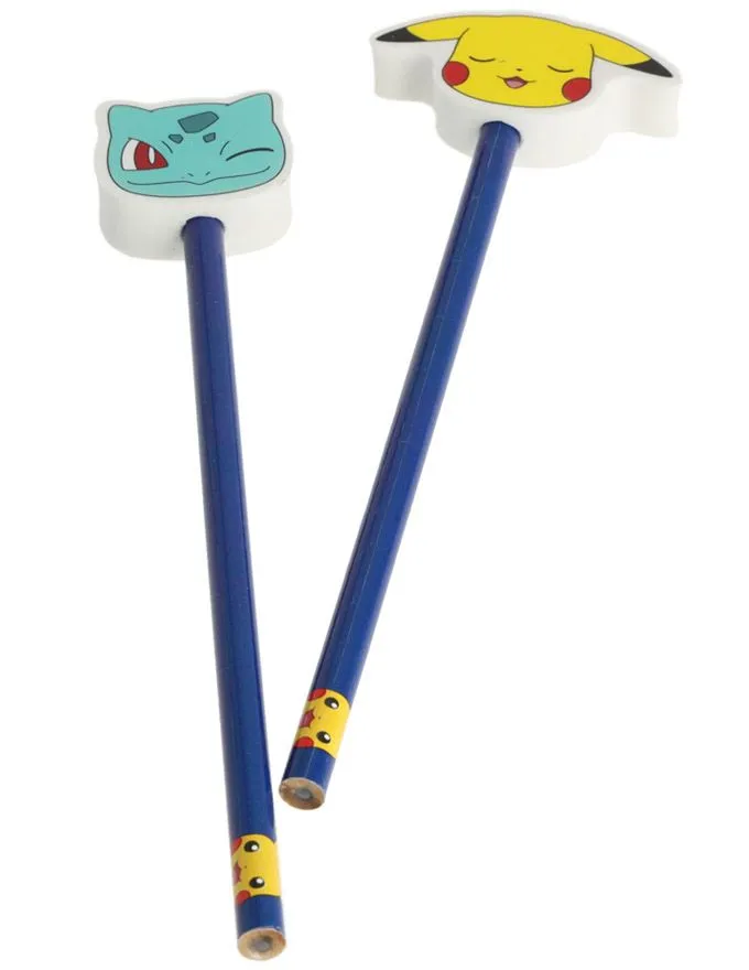 Olovka Pokemon - Pikachu & Bulbasaur - 2 Pencils With Eraser