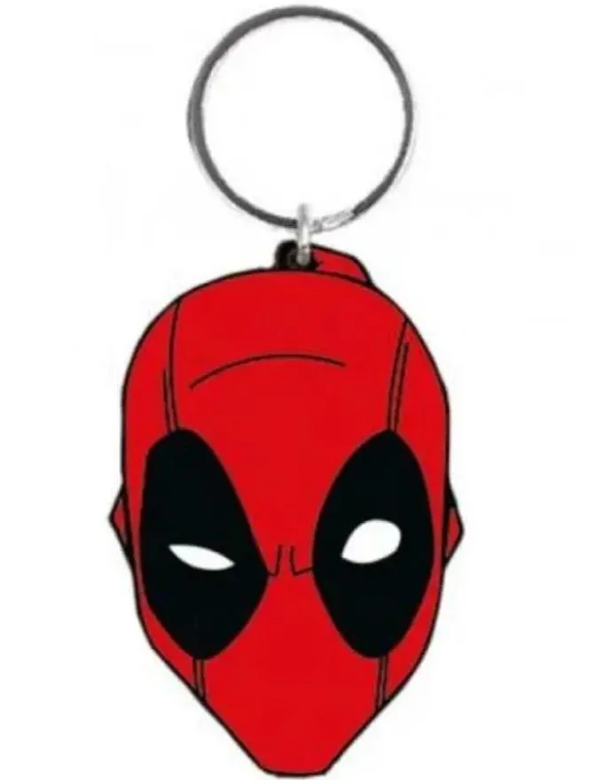 Privezak Pyramid - Marvel Comics - Deadpool Face 6 cm - Rubber Keychain