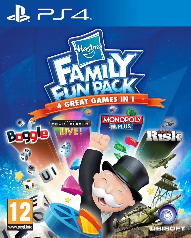 PS4 Hasbro Family Fun Pack (Boggle + Trivial Pursuit + Monopoly + Risk)