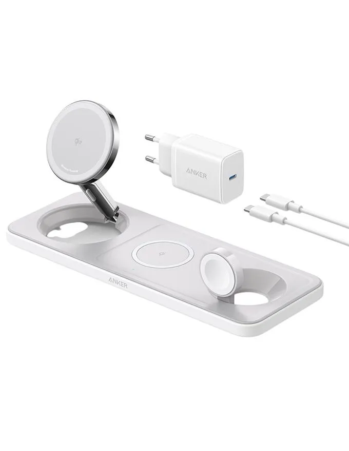 Punjač Anker 3-in-1 MagGo Wireless Charging Station 15W