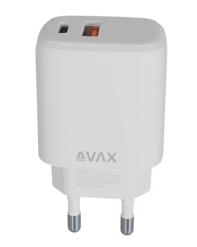 PunjaÄ AVAX CH312W Speedy / USB-C + USB-A / 12W / White