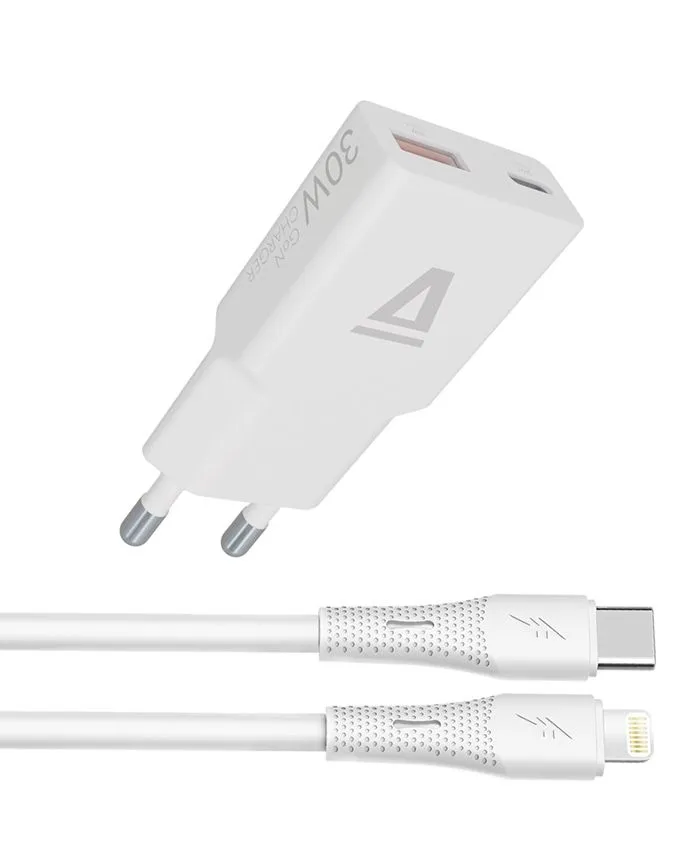 Punjač AVAX CH6414 / USB-C to Lightning / 30W / iPhone Charger / White