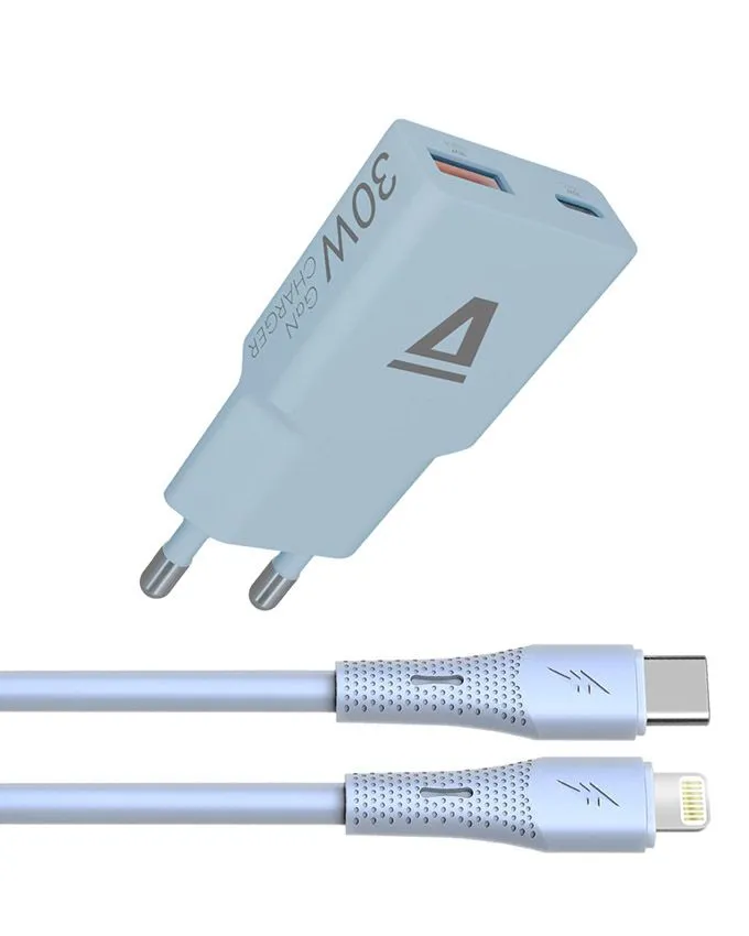 Punjač AVAX CH6416 / USB-C to Lightning / 30W / iPhone Charger / Light Blue