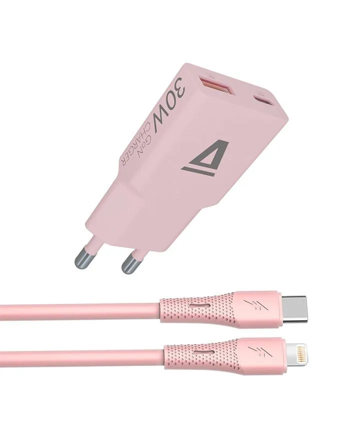 Punjač AVAX CH6418 / USB-C to Lightning / 30W / iPhone Charger / Pink