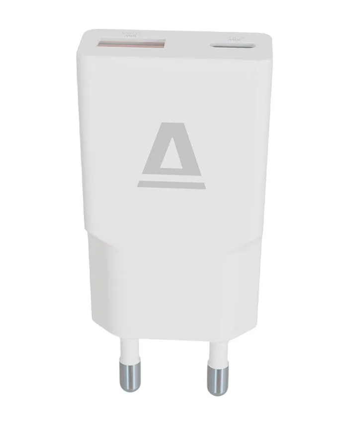 Punjač AVAX CH641W Nano Slim / USB-C + USB-A / 30W / White