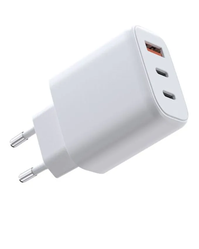 Punjač AVAX Speedy CH361 / 2 × USB-C + USB-A / 65W / White