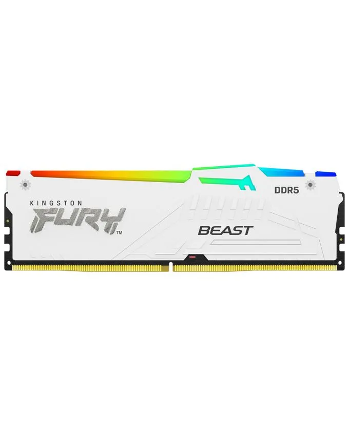 Ram memorija Kingston DDR5 32GB 5200MT/s KF552C40BWA-32 Fury Beast RGB Whit