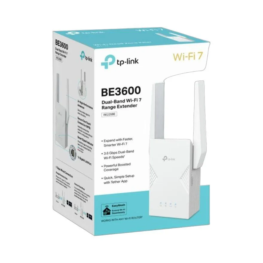 Range Extender TP-Link RE225BE BE3600 Dual-Band Wi-Fi 7