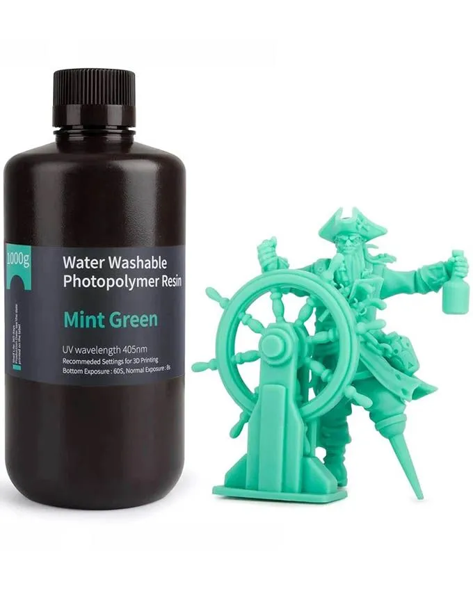 Resin Elegoo Water Washable 1kg - Mint Green