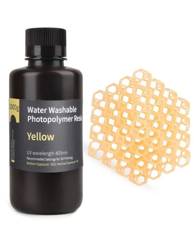 Resin Elegoo Water Washable 1kg - Yellow
