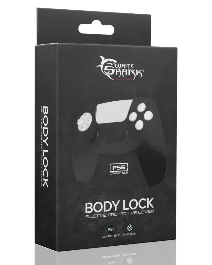 Silikonska zaštita White Shark PS5 Body Lock Black