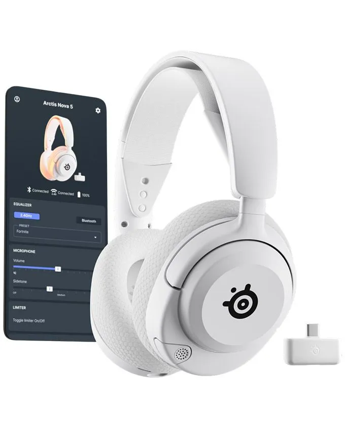 Slušalice SteelSeries Arctis Nova 5 Wireless Multiplatform - White