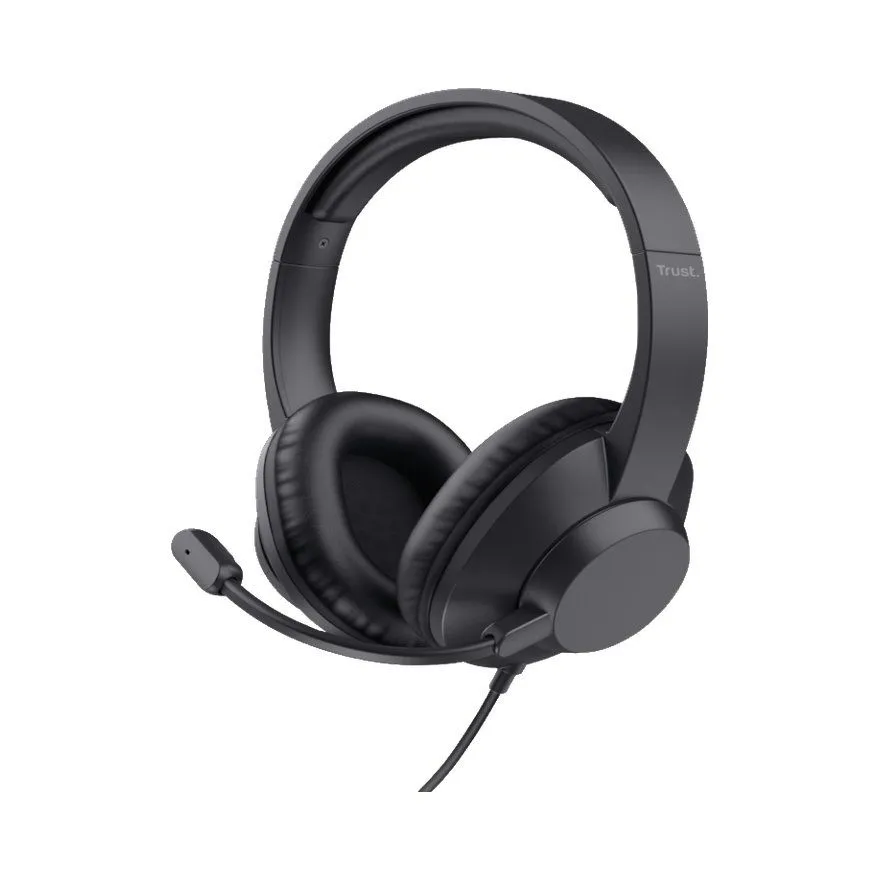 Slušalice Trust AYDA MAX USB Headset USB-C/USB-A Black