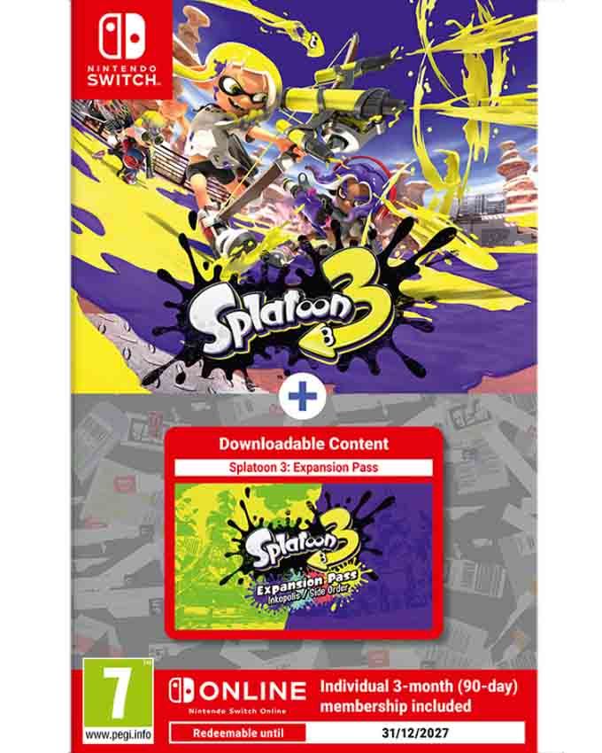 SWITCH Splatoon 3 + Expansion Pass + 3 meseca Nintendo Switch online