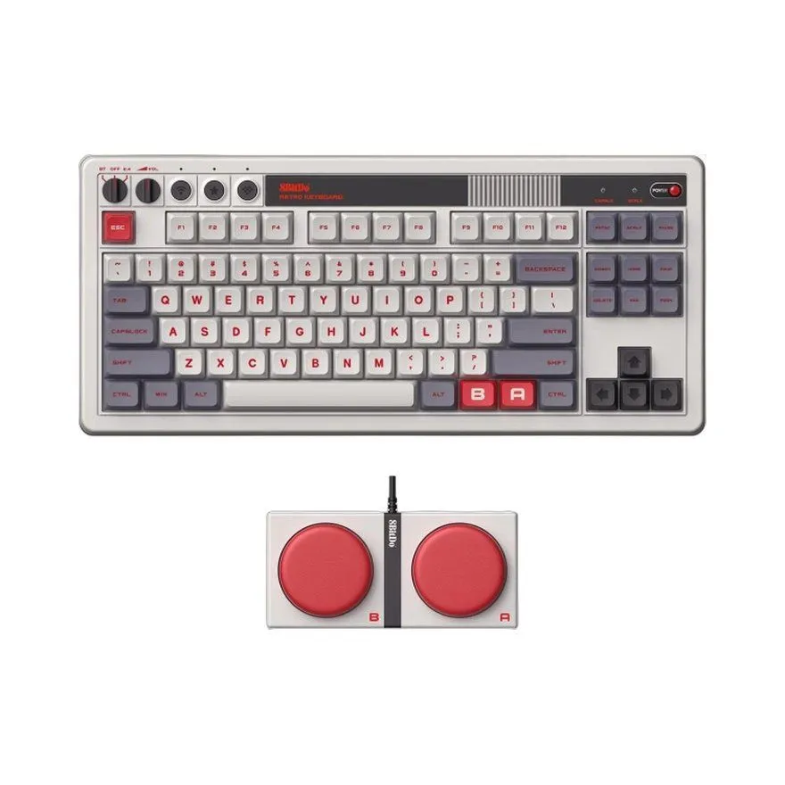 Tastatura 8BitDo Retro 87 Gaming Mehanička Wireless / Bežična Bluetooth / Bežična Žična RGB Hot-Swap