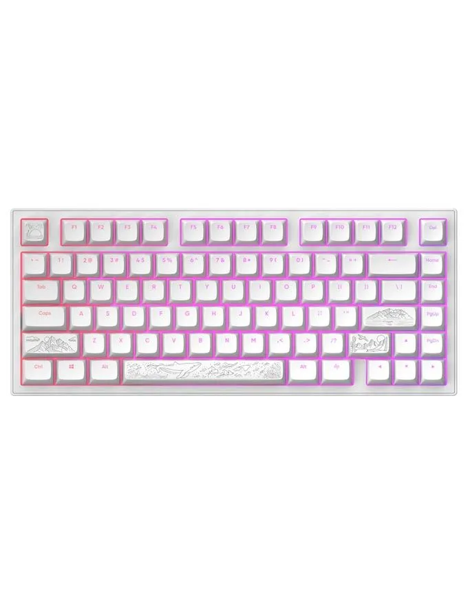 Tastatura Dark Project ALU81A Terra Nostra White - US