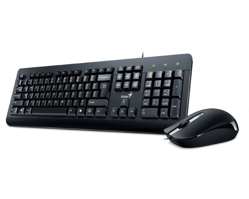 Tastatura Genius KM-160 US Black + USB miš