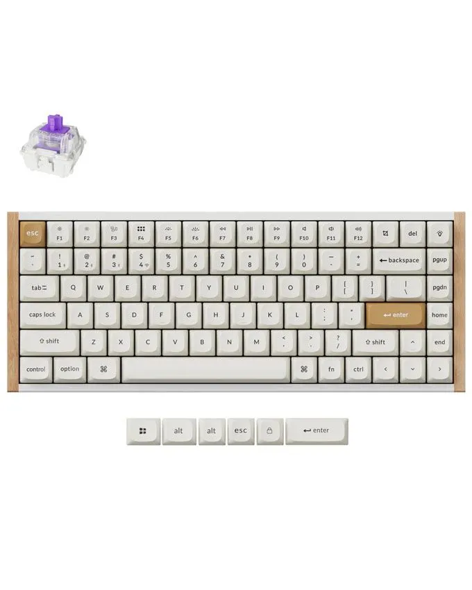 Tastatura Keychron K2H-F1 75% Nebula Switch - White/wood