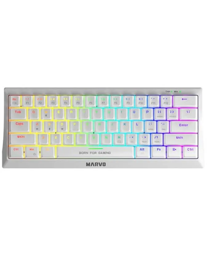Tastatura Marvo KG962 60% Red Switch White