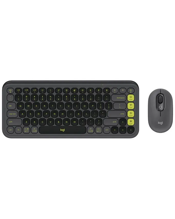 Tastatura + miš Logitech POP Icon Combo Wireless US Graphite/Green