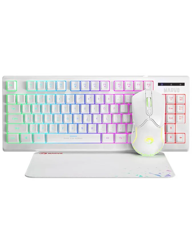 Tastatura + miš + podloga Marvo CM310 White