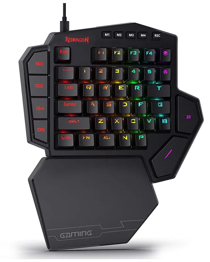 Tastatura Redragon Diti K585 RGB One-Handed Red Switch