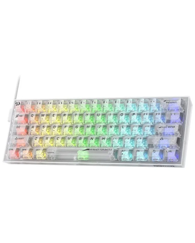 Tastatura Redragon Fizz K617 Gaming RGB 60% White (mehanička)