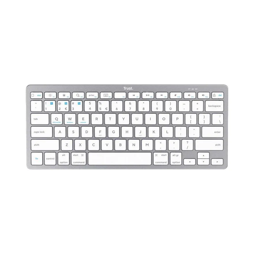 Tastatura Trust BASICS Membranska Low Profile / Bluetooth / Bežična / 75%