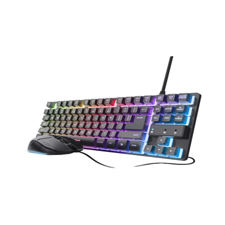 Tastatura + miš Trust GXT 798 TKL RGB US Black