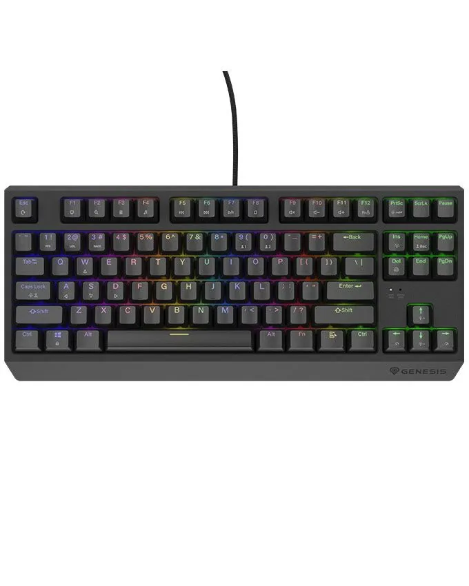 Tastatura Genesis Thor 230 TKL Mechanical Outemu Red Switches RGB - Black