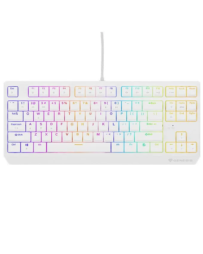 Tastatura Genesis Thor 230 TKL Mechanical Outemu Red Switches RGB - White