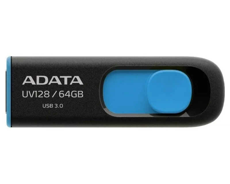 USB Flash ADATA DashDrive UV128 64GB (AUV128-64G-RBE) Black/Blue