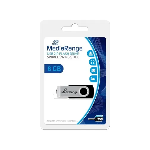 USB Flash MediaRange 8GB 2.0GB FLEXY DRIVE/MEDIA MR908