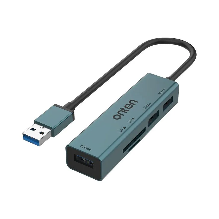 USB Hub Onten 5223 USB-A SD/TF Blue