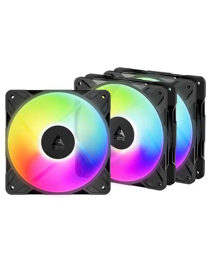 Ventilator Arctic P12 Pro Reverse A-RGB - 3 Pack 120mm ACFAN00333A - Black
