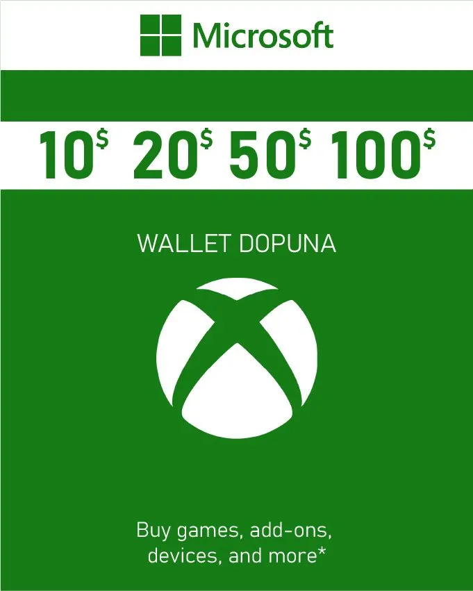 XBOX dopuna (USA) Wallet Gift Card za XBOX nalog / Digital