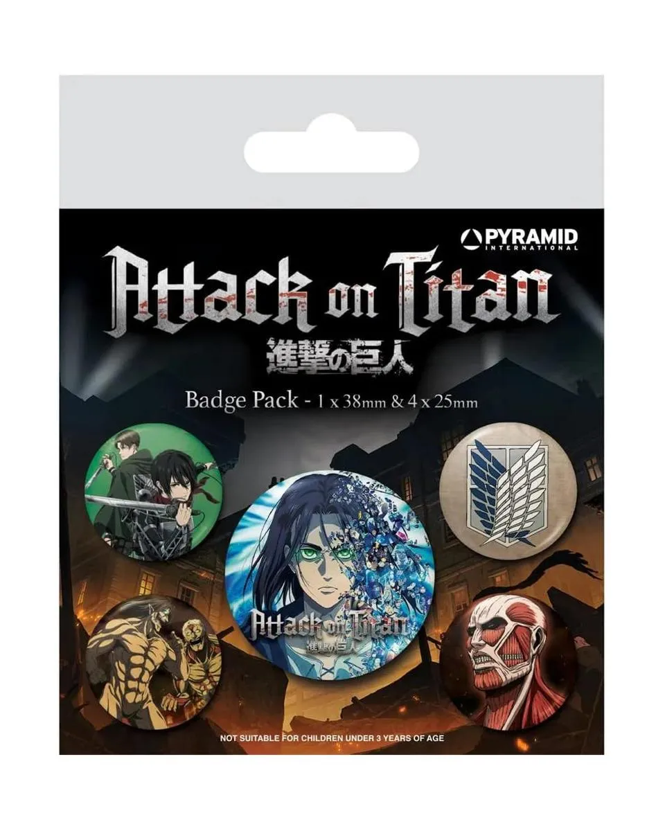 Bedževi Pyramid Attack On Titan ( Season 4 ) - Badge Pack