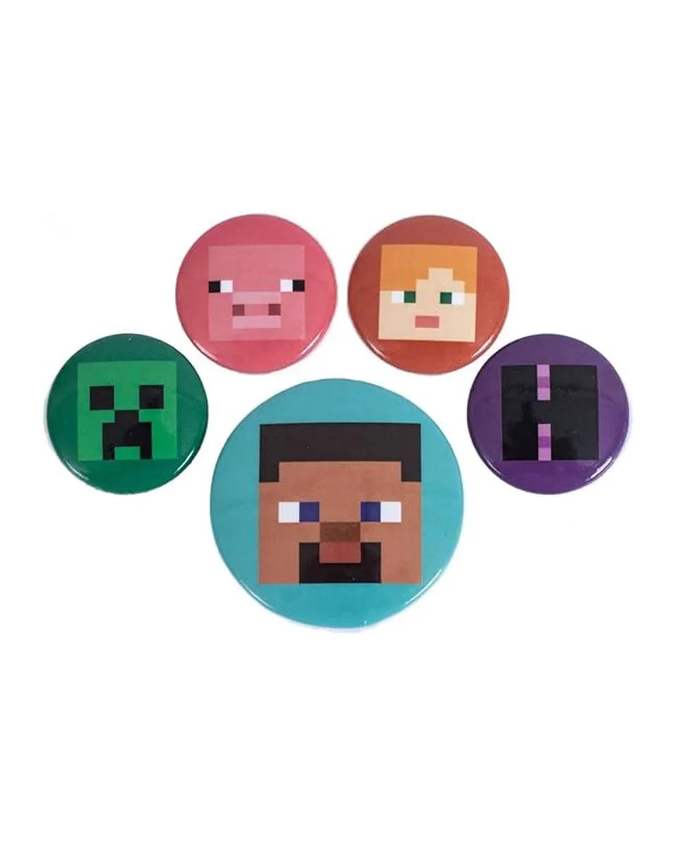 Bedževi Pyramid Minecraft (Heads) - Badge Pack