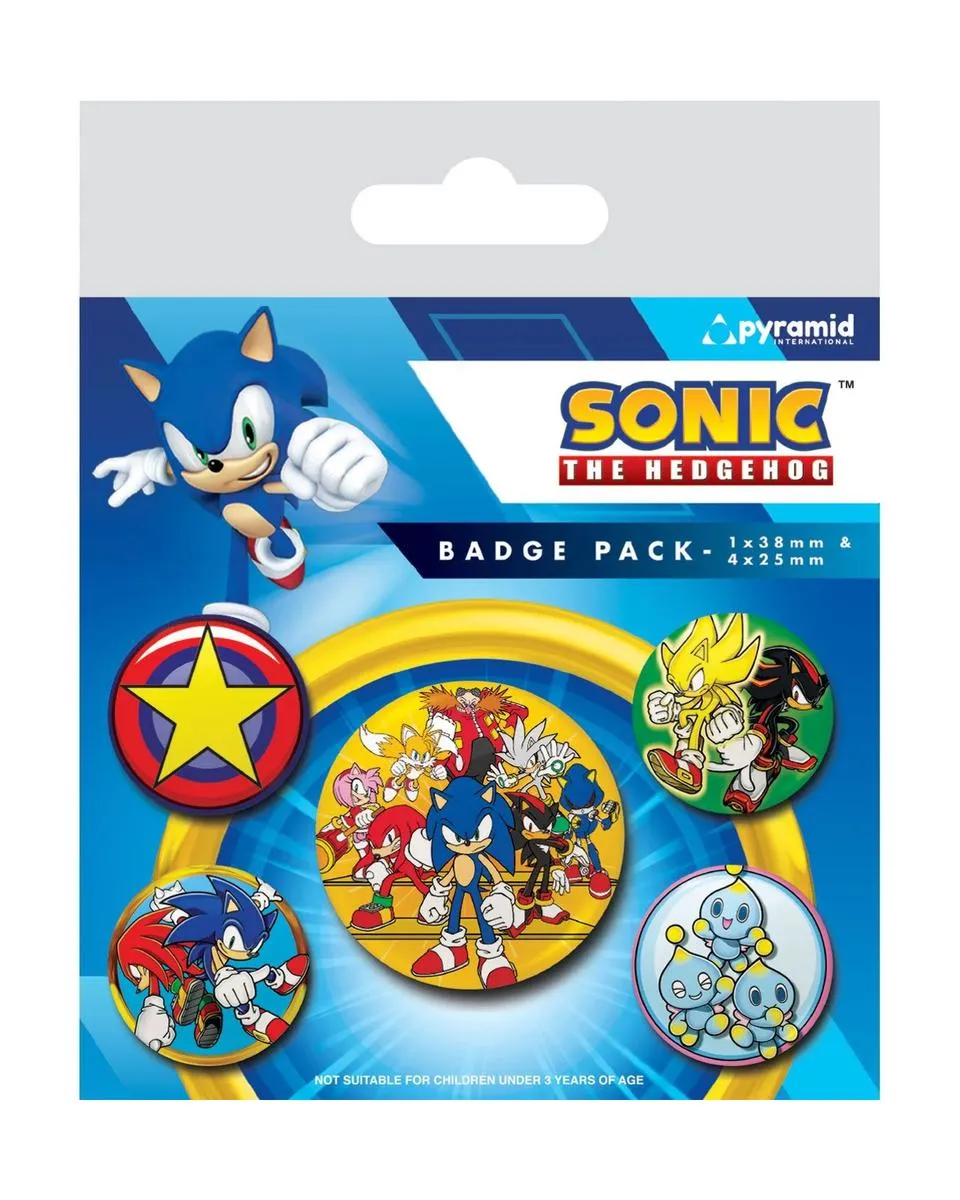 Bedževi Pyramid Sonic The Hedgehog - Badge Pack