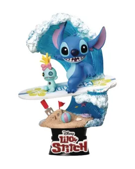 Diorama Lilo &amp; Stitch - Stitch Surfing D-Stage PVC