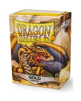 Dragon Shield 100 Standard Sleeves - Gold Matte