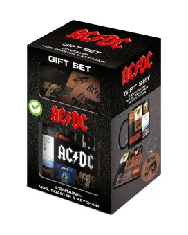 Gift Set Pyramid - AC/DC - Classic Albums - Šolja &amp; Podmetač &amp; Privezak
