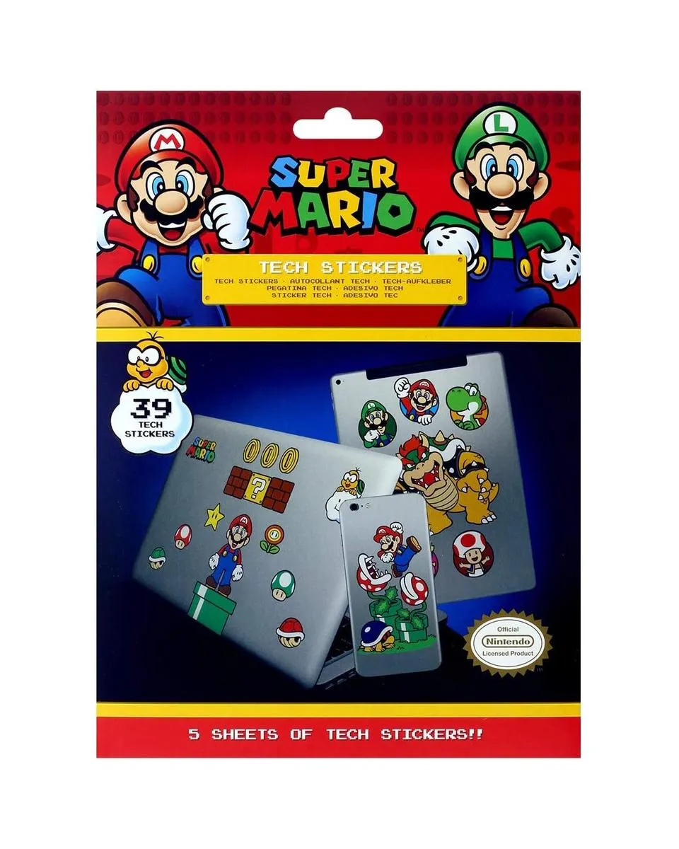 Nalepnice Pyramid Super Mario - Mushroom Kingdom - Tech Stickers