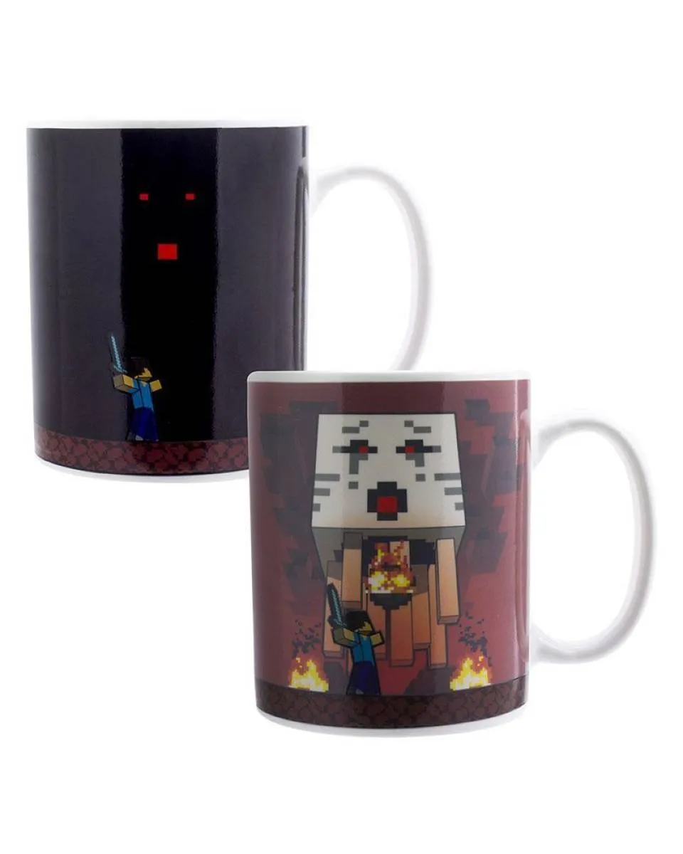 Šolja Paladone - Minecraft - Nether and Steve Heat Change Mug
