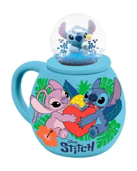 Šolja Pyramid - Lilo And Stitch - Love Snowglobe Mug