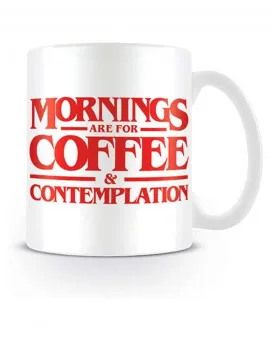 Šolja Pyramid - Stranger Things - Mornings Are For Coffee And Contemplation