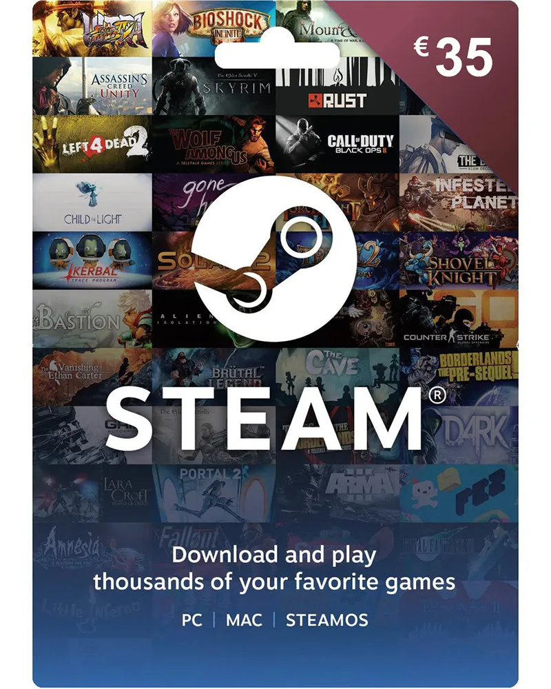 Steam Wallet Gift Card €35  - Digital Code