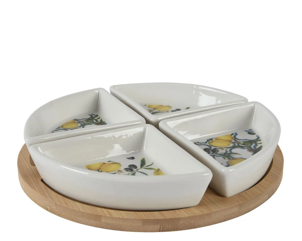 Okrugli poslužavnik sa činijama - Lemon design