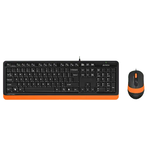 A4 TECH F1010 Fstyler Crna/Narandžasta Žična tastatura i miš